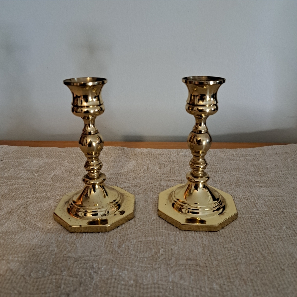 BALDWIN 5" Brass Candle Holders